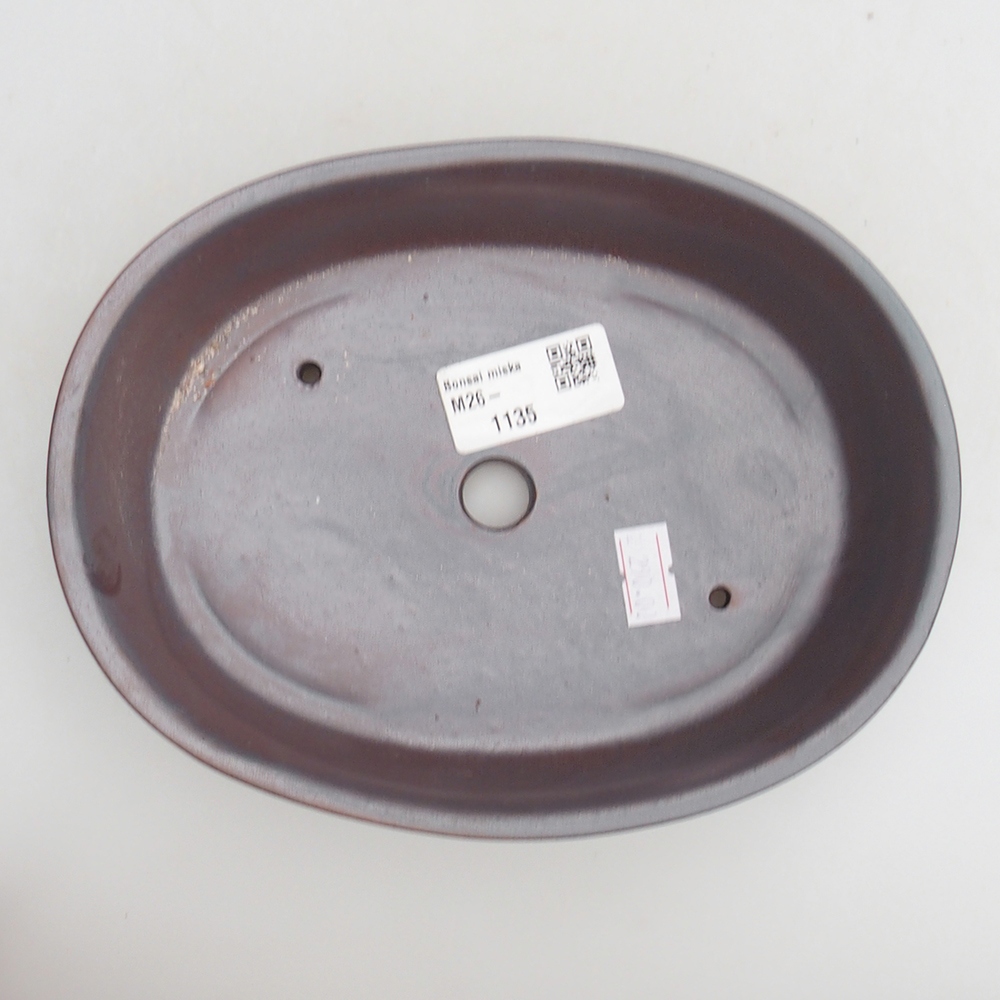 Keramická bonsai miska 19 x 14 x 4,5 cm, barva kovová