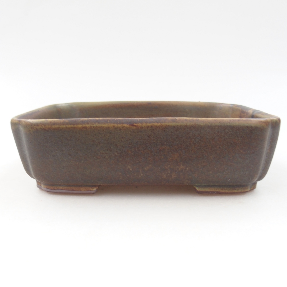Keramická bonsai miska 15 x 12 x 4,5 cm, barva zelená