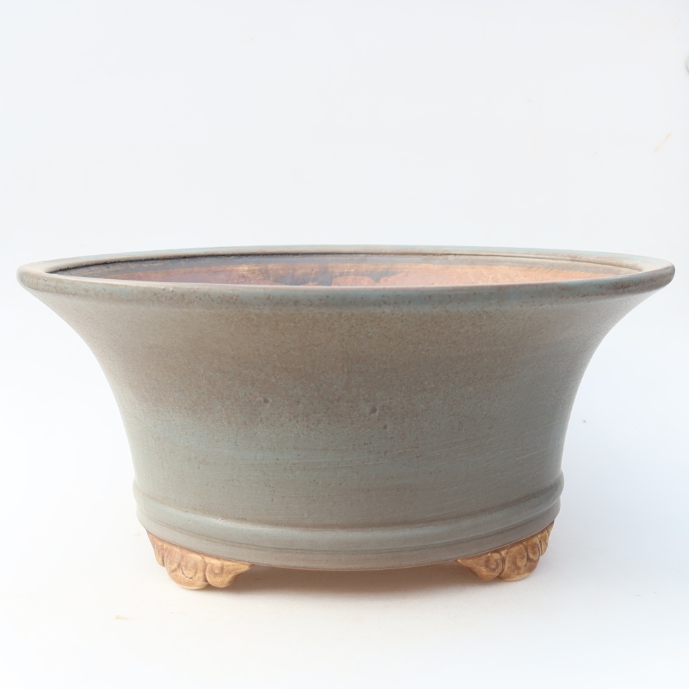Keramická bonsai miska 31,5 x 31,5 x 14,5 cm, barva modrá