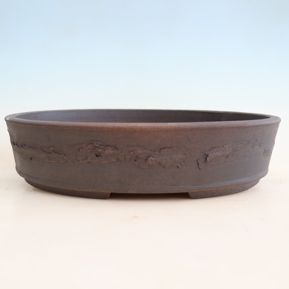 Keramická bonsai miska 37,5 x 30,5 x 8,5 cm, barva hnědá