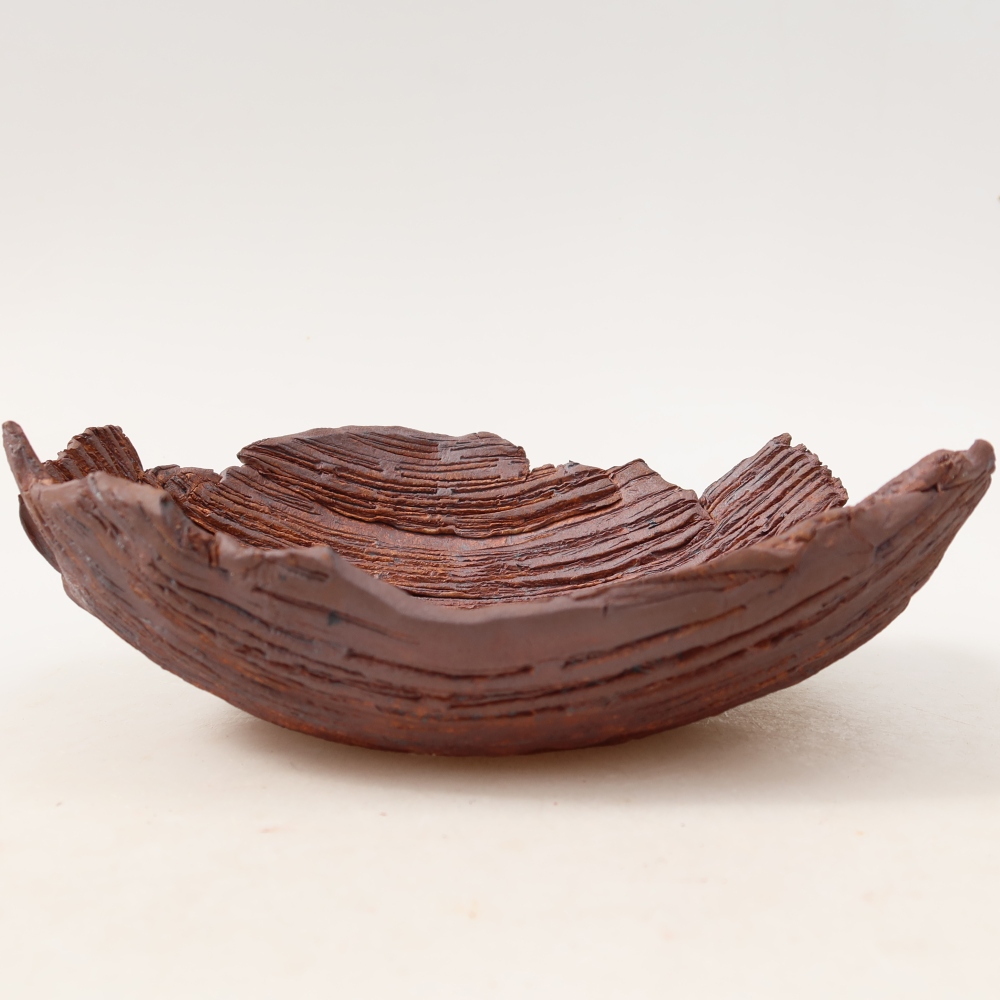 Keramická Skořápka  20 x 16 x 7 cm , barva hnědá