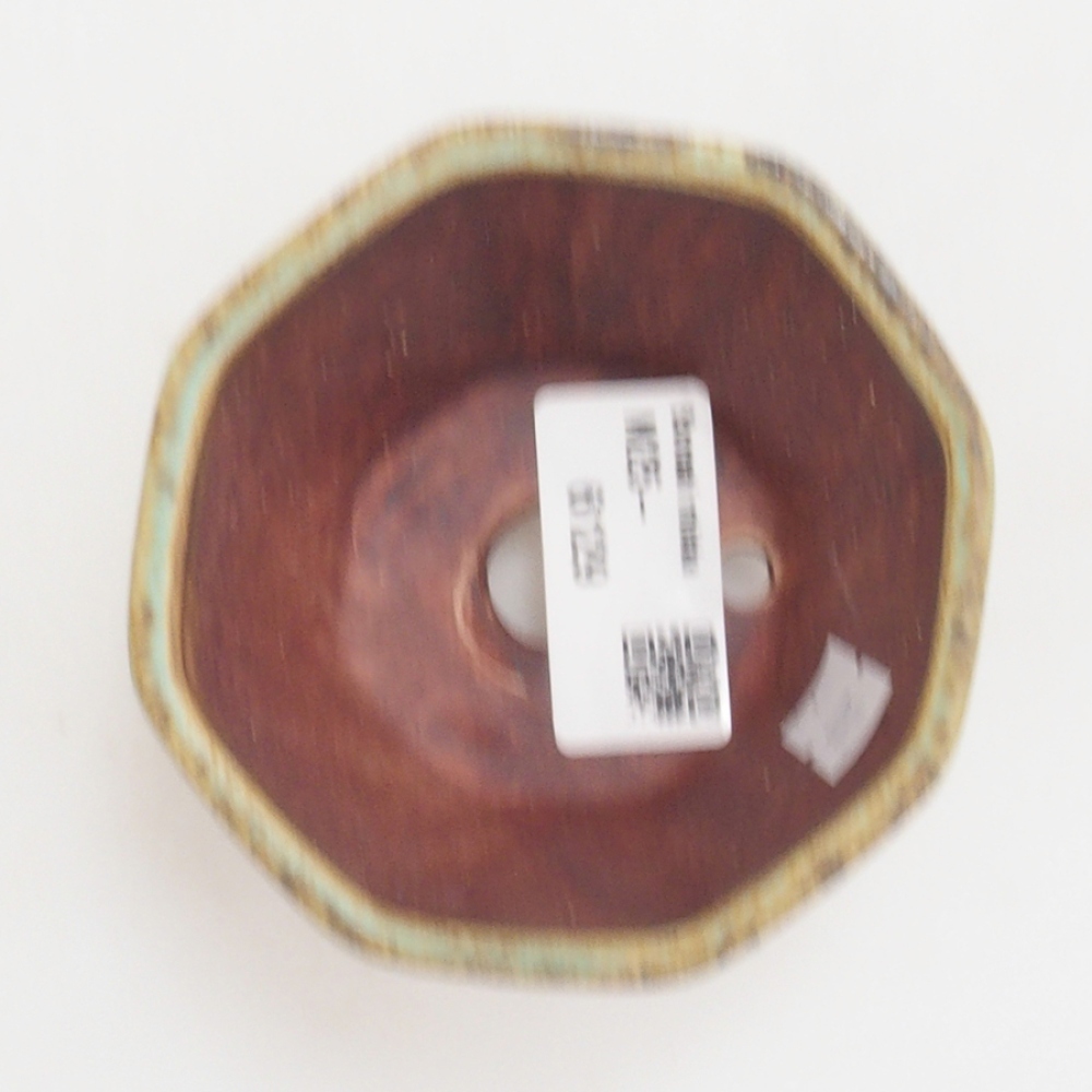 Keramická bonsai miska 9 x 7,5 x 3,5 cm, barva zelená