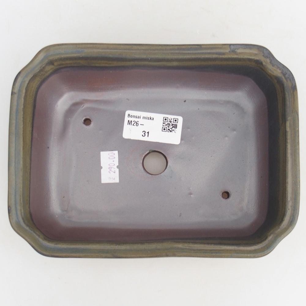 Keramická bonsai miska 18 x 13,5 x 5 cm, barva hnědá