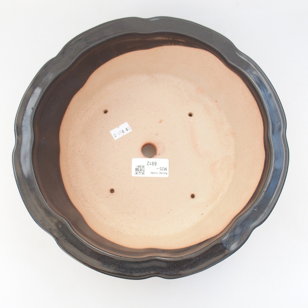 Keramická bonsai miska 26 x 26 x 8 cm, barva černá