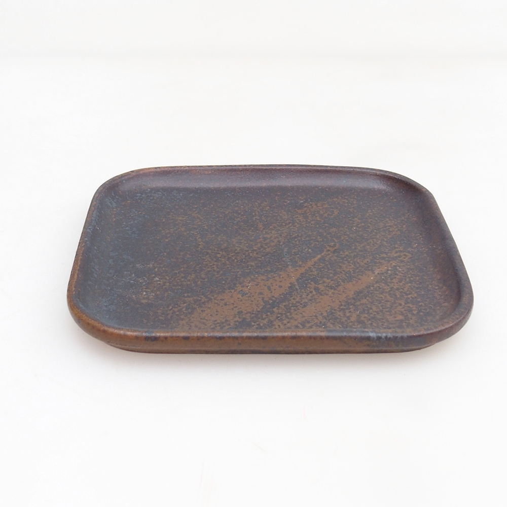 Keramická podmiska H38 - 12,5 x 10,5 x 1 cm - hnědá