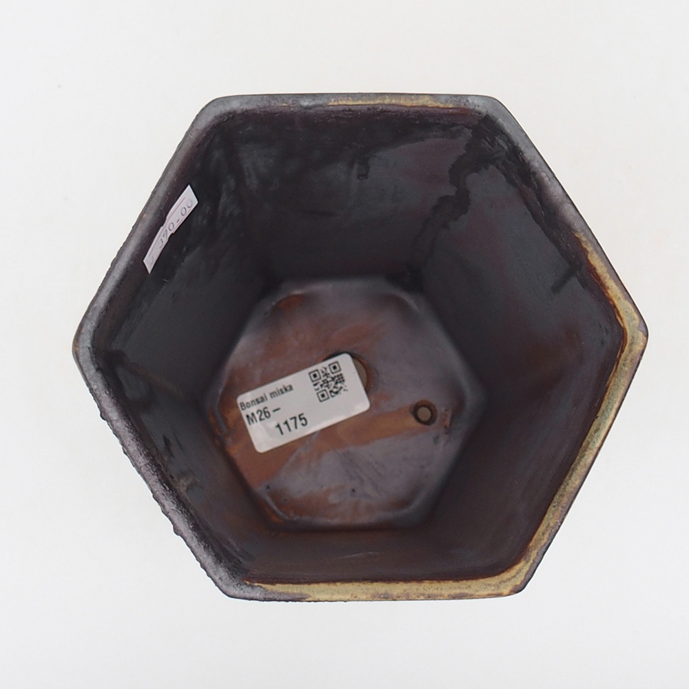 Keramická bonsai miska 13 x 11,5 x 17 cm, barva zelená