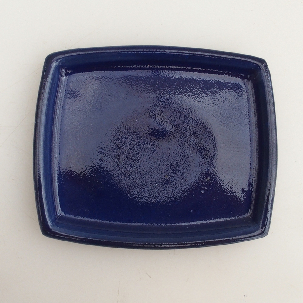 Keramická podmiska H11 - 11,5 x 9,5 x 1 cm  - modrá