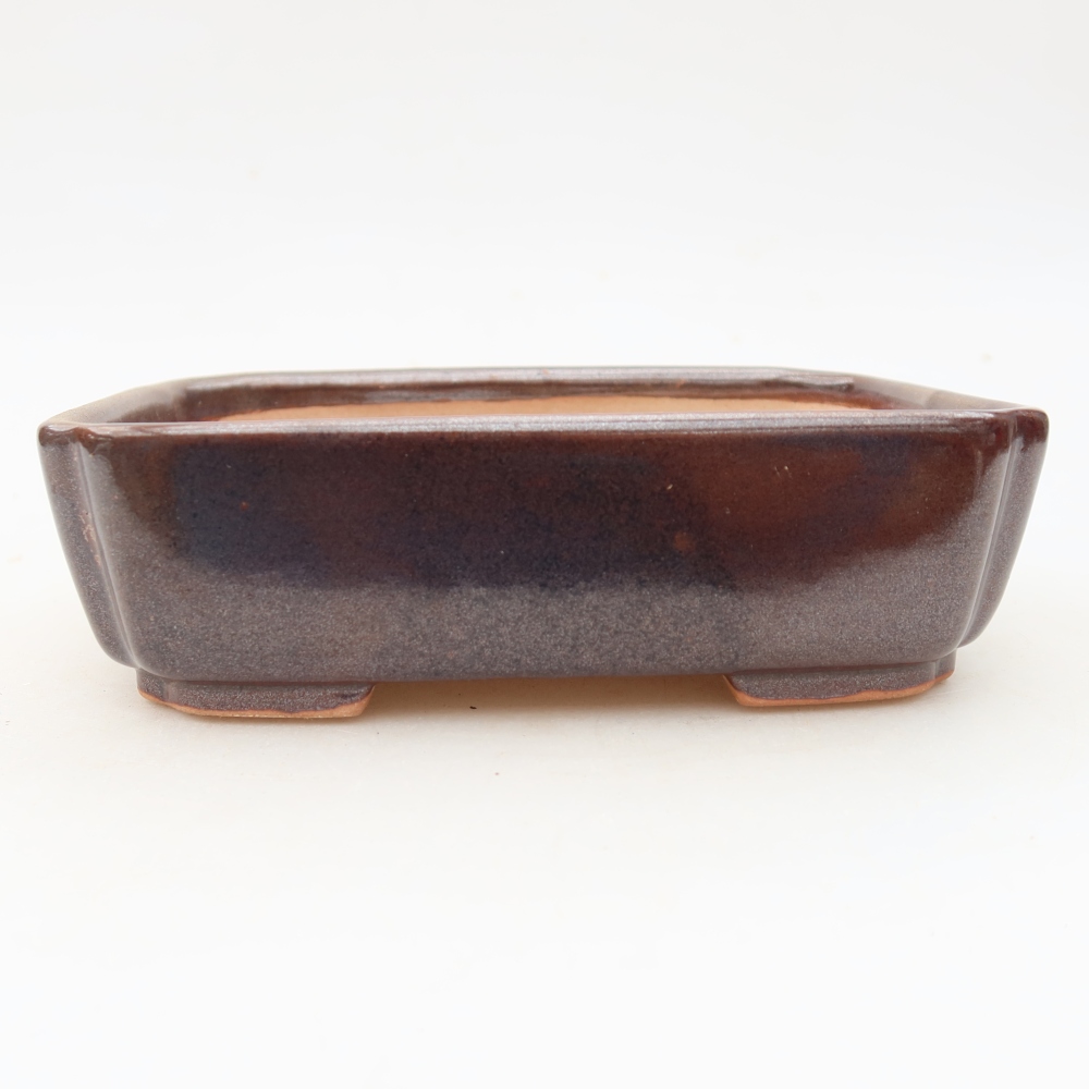 Keramická bonsai miska 15 x 12,5 x 4,5 cm, barva hnědá