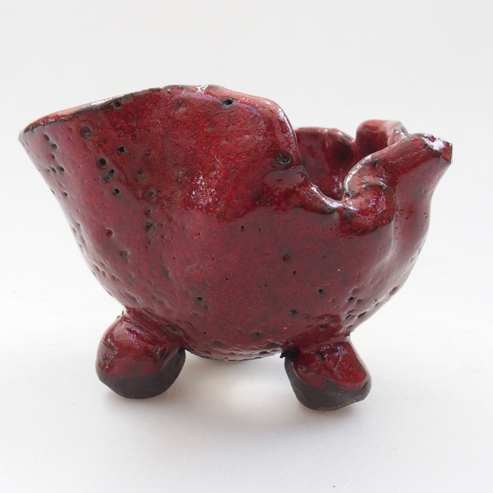 Keramická Skořápka  7,5 x 7,5 x 6 cm , barva červená