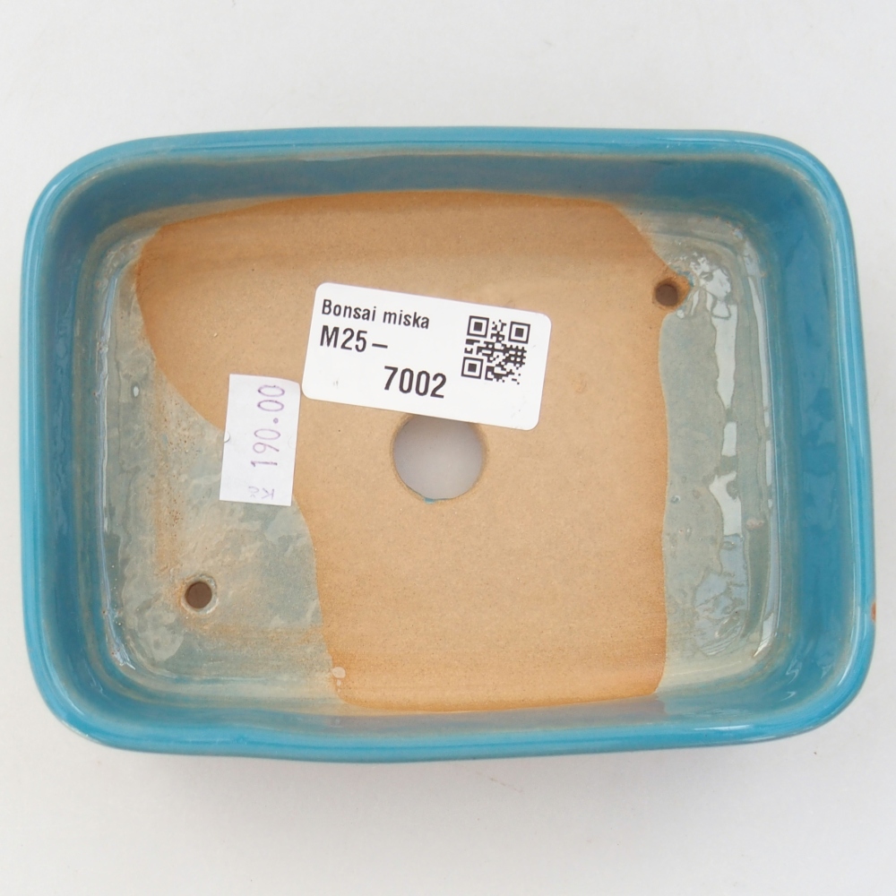 Keramická bonsai miska 13 x 9,5 x 3,5 cm, barva modrá