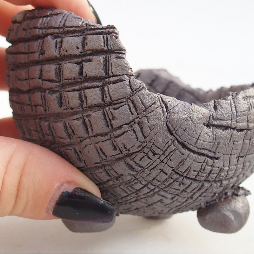 Keramická Skořápka 8 x 8 x 6,5 cm , barva kovová