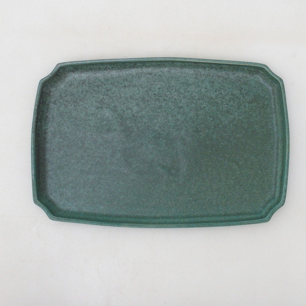 Keramická podmiska H07 - 28 x 19 x 1,5 cm - zelená