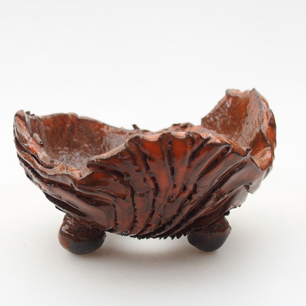 Keramická Skořápka  8,5 x 8,5 x 5 cm , barva oranžová