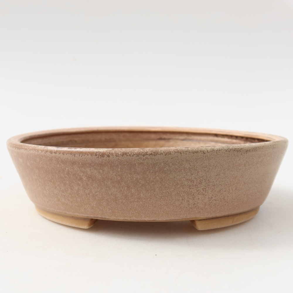 Keramická bonsai miska 15 x 14 x 4 cm, barva růžová