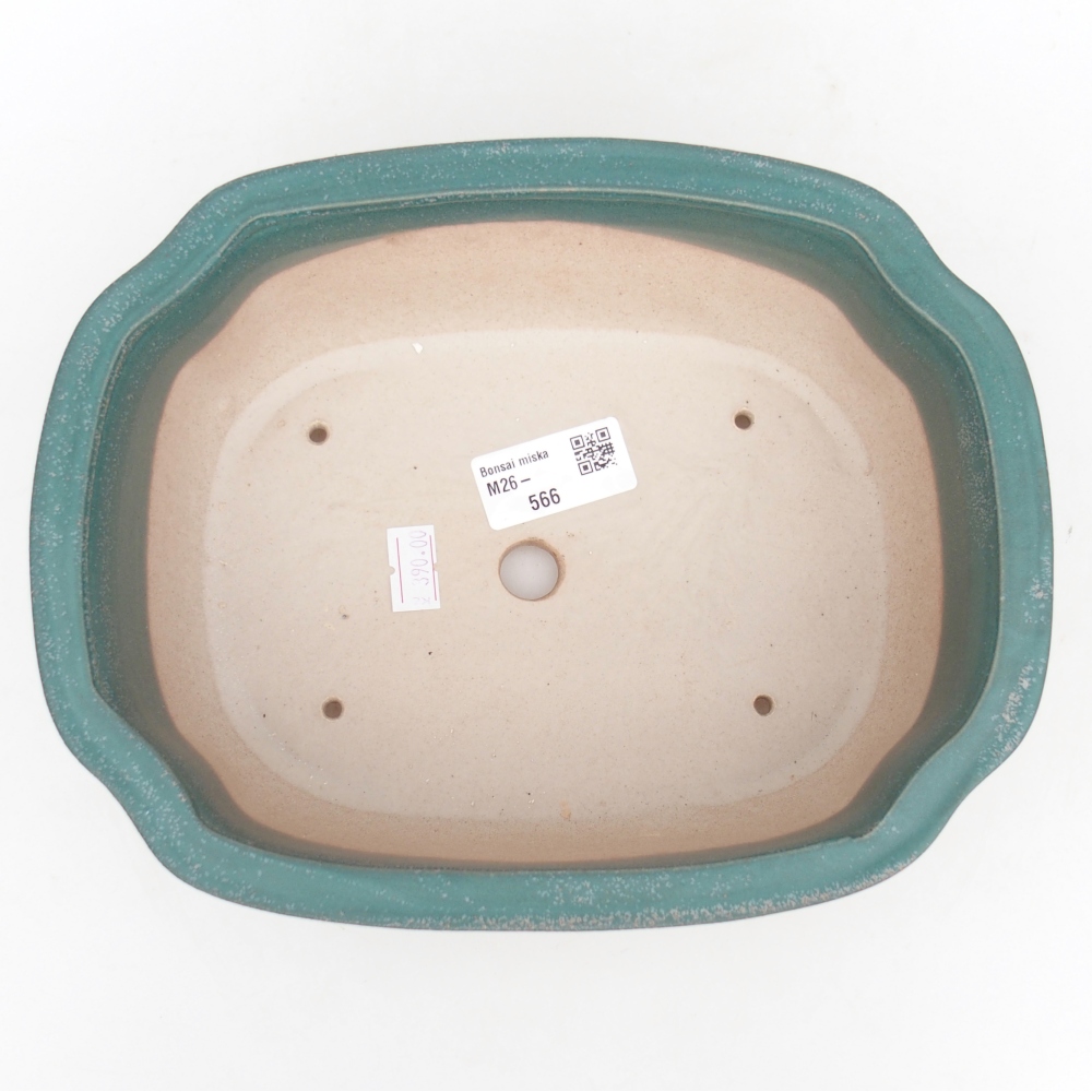 Keramická bonsai miska 22 x 18 x 7,5 cm, barva modrá