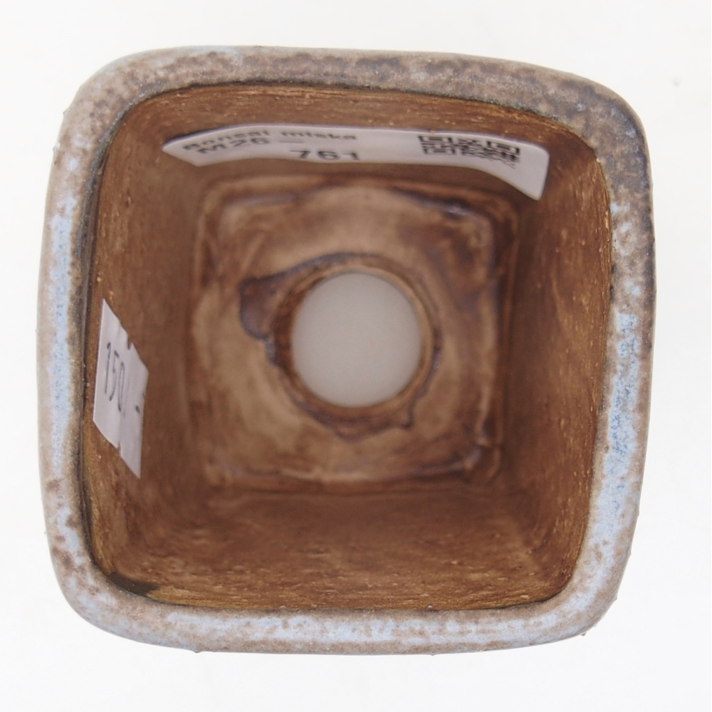 Keramická bonsai miska 5 x 5 x 6,5 cm, barva modrá