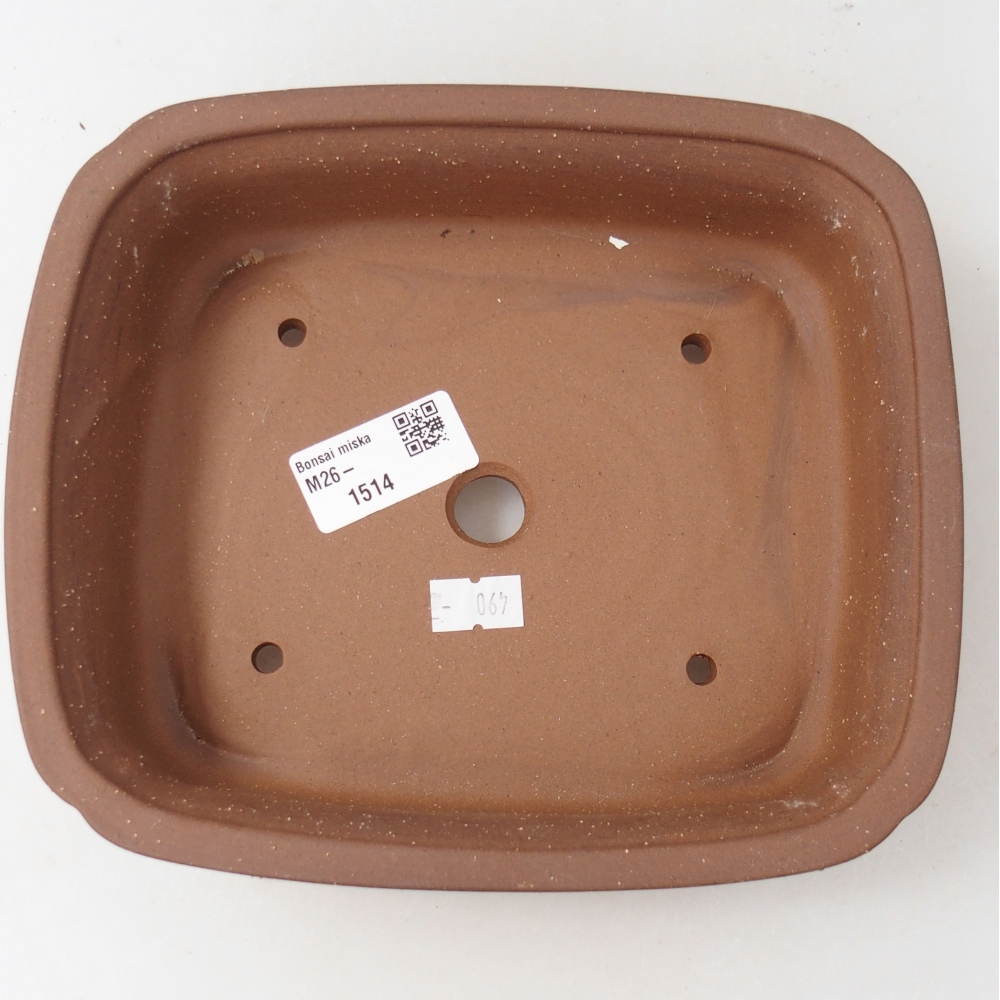 Keramická bonsai miska 19,5 x 17 x 5,5 cm, barva hnědá