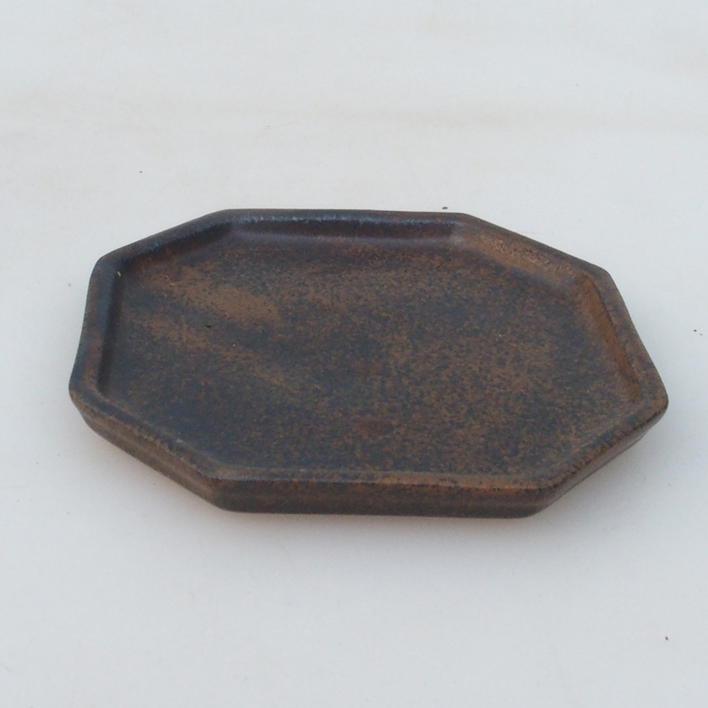 Keramická podmiska H13 -12 x 12 x 1 cm - hnědá
