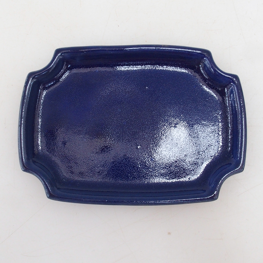 Keramická podmiska H01 - 11,5 x 8 x 0,5 cm- modrá