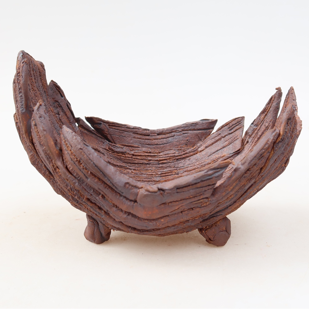 Keramická Skořápka  15,5 x 10,5 x 10,5 cm , barva hnědá