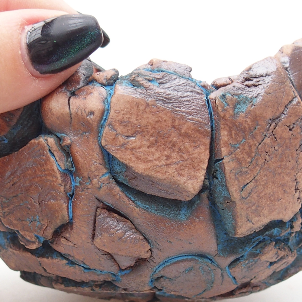 Keramická Skořápka  11,5 x 11 x 7,5 cm , barva modrá