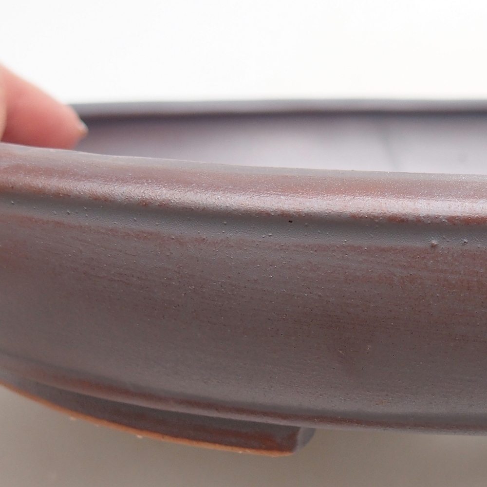 Keramická bonsai miska 24 x 19,5 x 4 cm, barva kovová