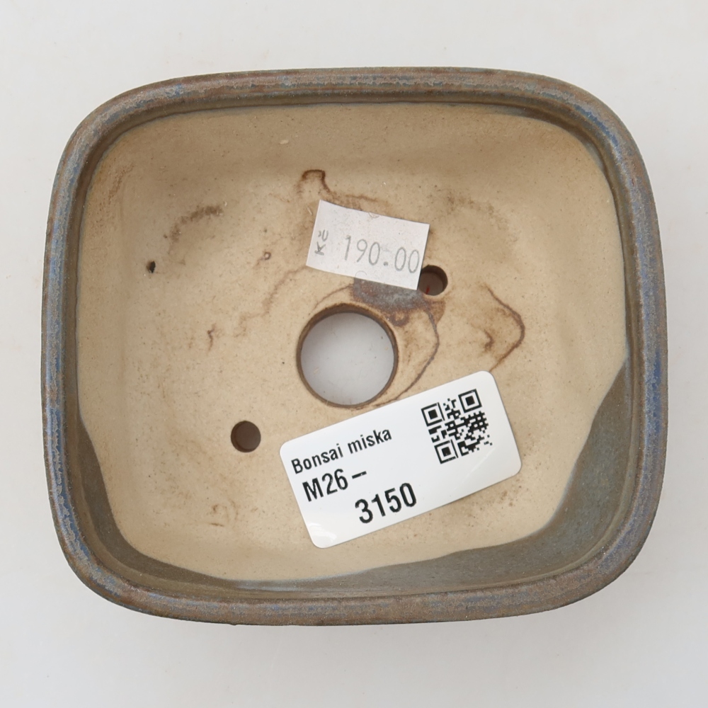 Keramická bonsai miska 10 x 8,5 x 4 cm, barva modrá