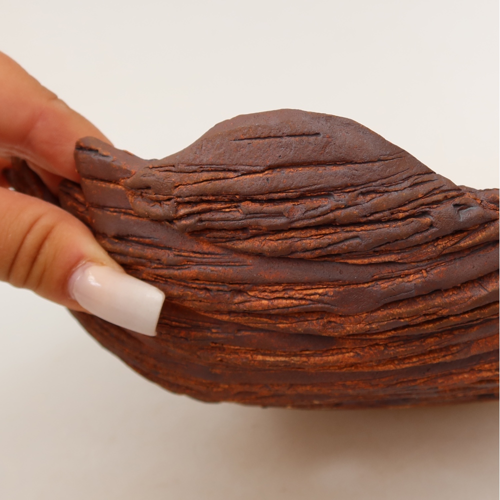 Keramická Skořápka  21,5 x 16,5 x 8 cm , barva hnědá
