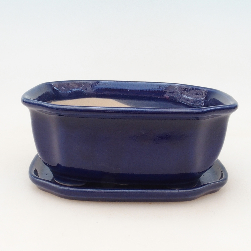 Bonsai miska + podmiska H31 - modrá