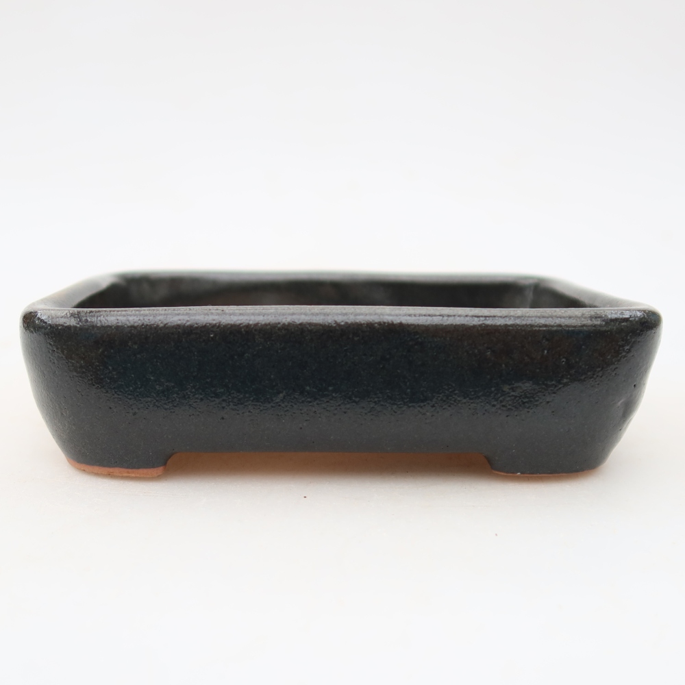 Keramická bonsai miska 12,5 x 9 x 3,5 cm, barva černá