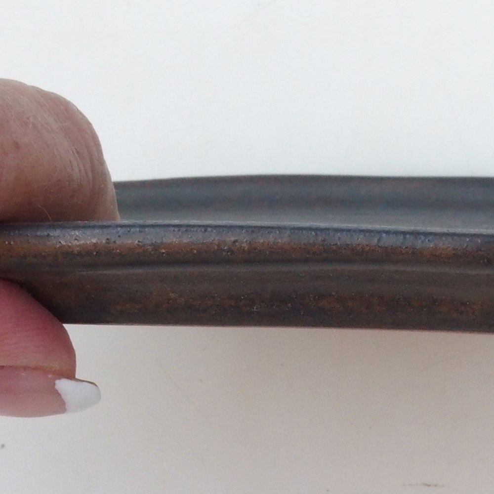 Keramická podmiska H51 -18,5 x 14,5 x 1 cm - hnědá