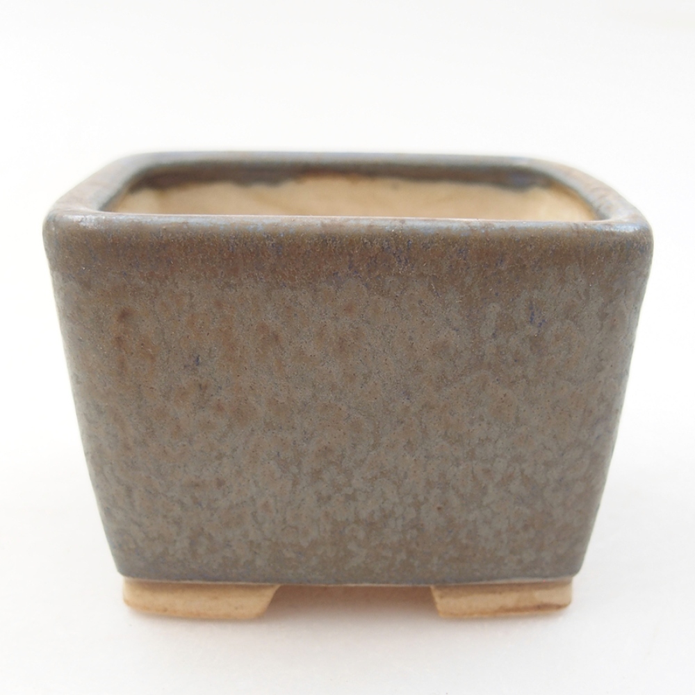 Keramická bonsai miska 6 x 6 x 4,5 cm, barva modrá
