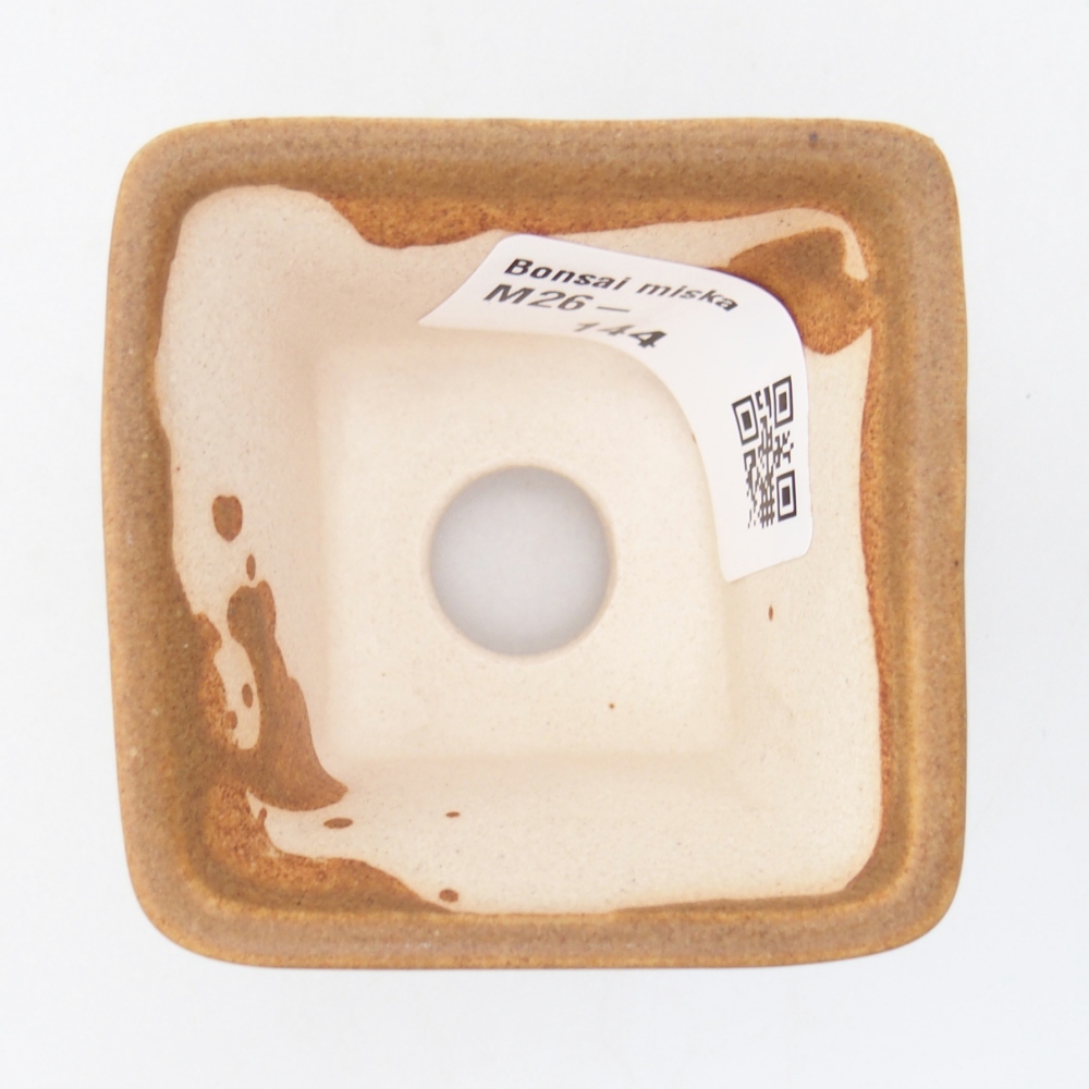 Mini bonsai miska 5,5 x 5,5 x 4 cm, barva hnědá
