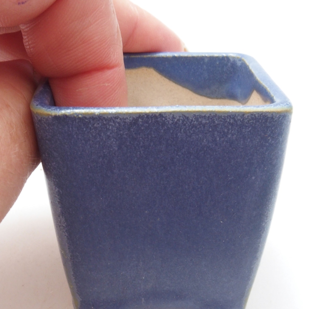 Mini bonsai miska 4,5 x 4,5 x 4,5 cm, barva modrá