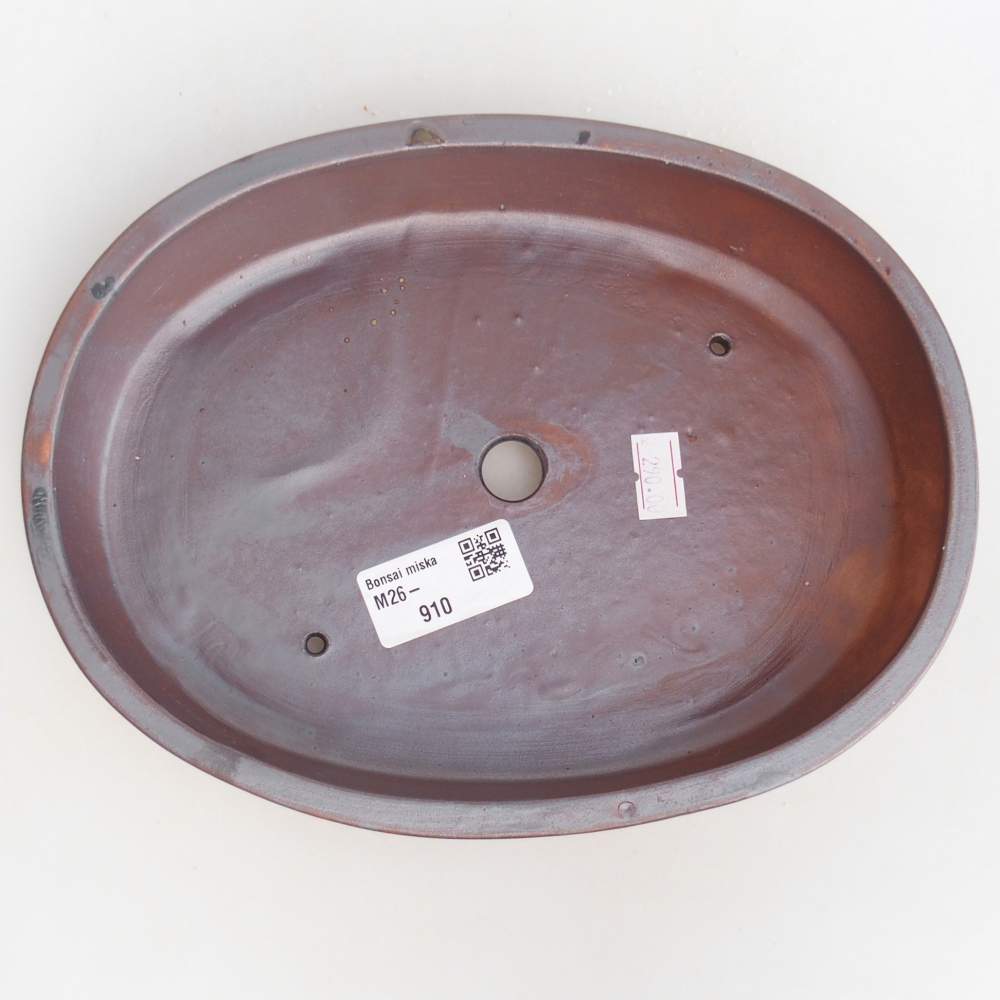 Keramická bonsai miska 22 x 17 x 4 cm, barva kovová