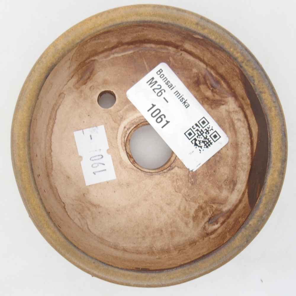 Keramická bonsai miska 9 x 9 x 3,5 cm, barva hnědá