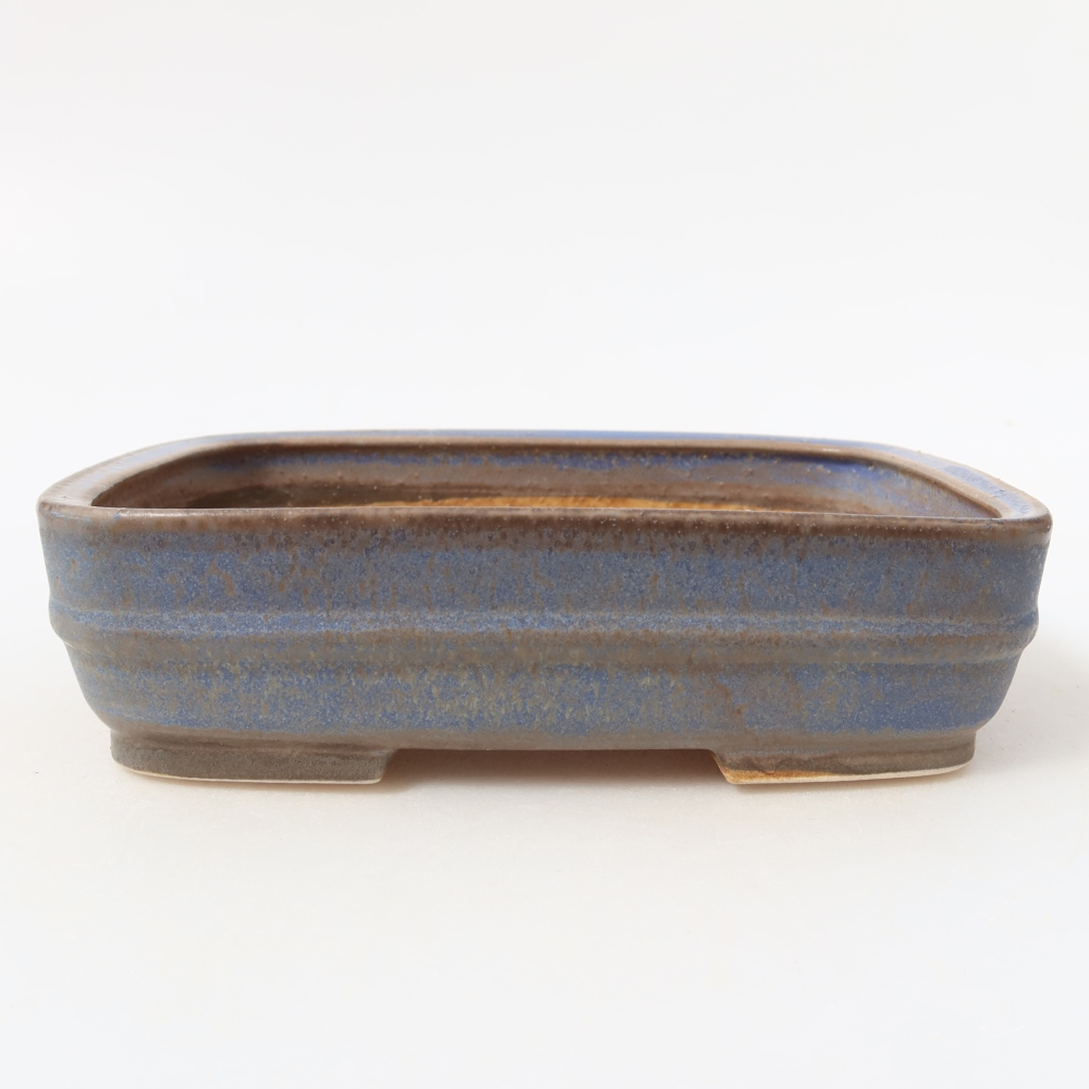 Keramická bonsai miska 17,5 x 13,5 x 4,5 cm, barva modrá