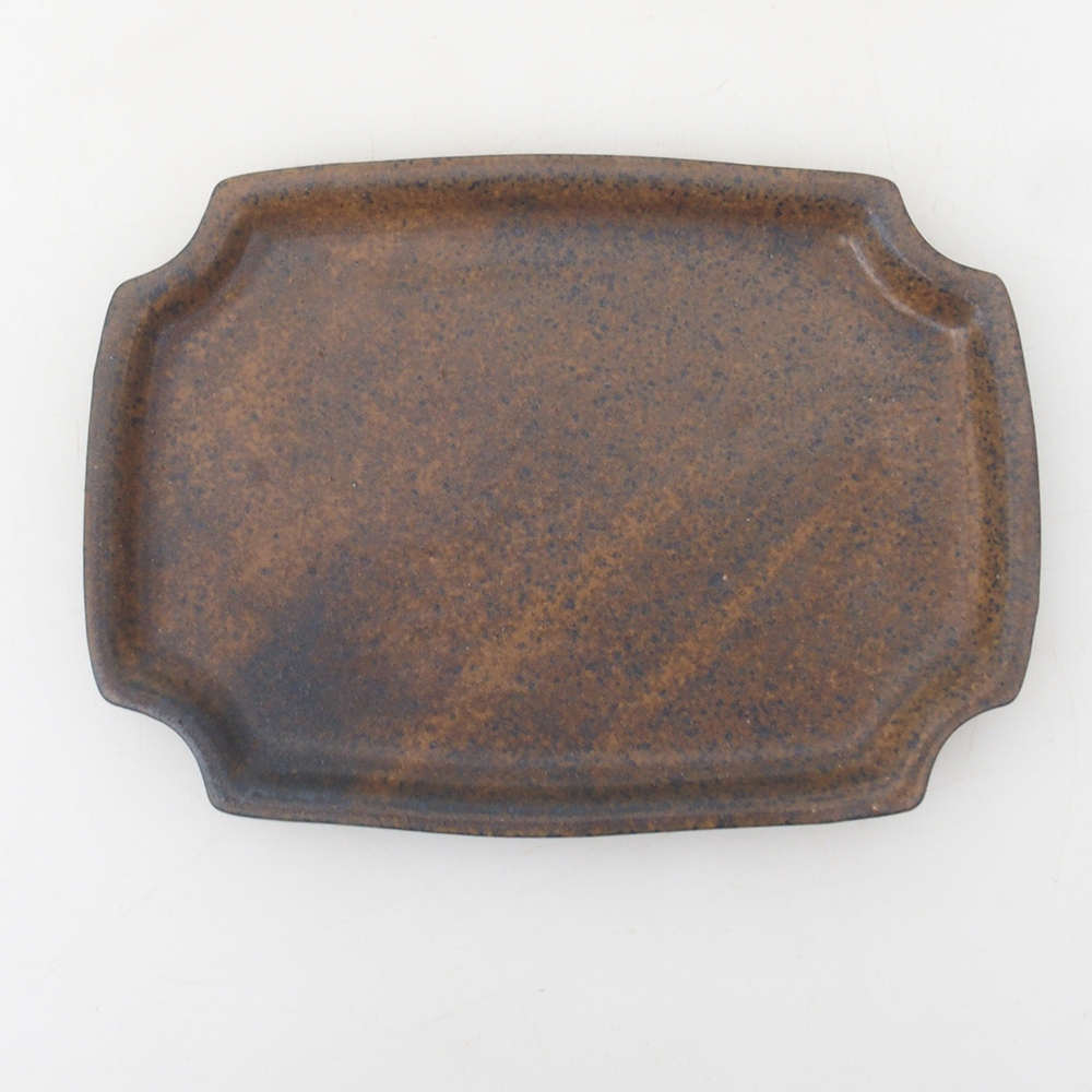 Keramická podmiska H17 -15,5 x 11 x 1 cm - hnědá