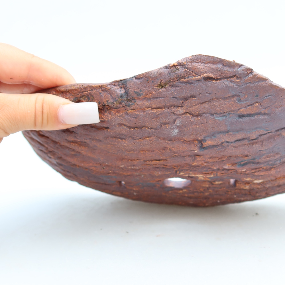 Keramická Skořápka  27 x 18,5 x 5 cm , barva hnědá