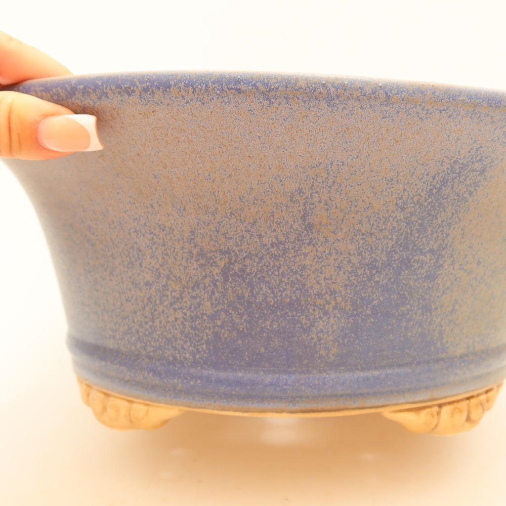 Keramická bonsai miska 29 x 29 x 12 cm, barva modrá