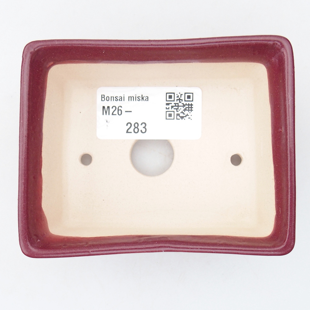 Mini bonsai miska 9 x 7 x 4 cm, barva vínová