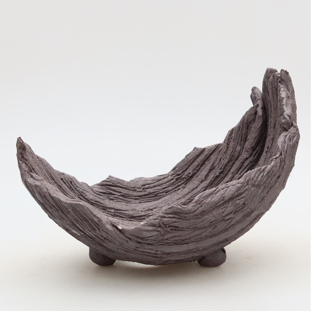 Keramická Skořápka  14,5 x 11 x 12 cm , barva hnědá