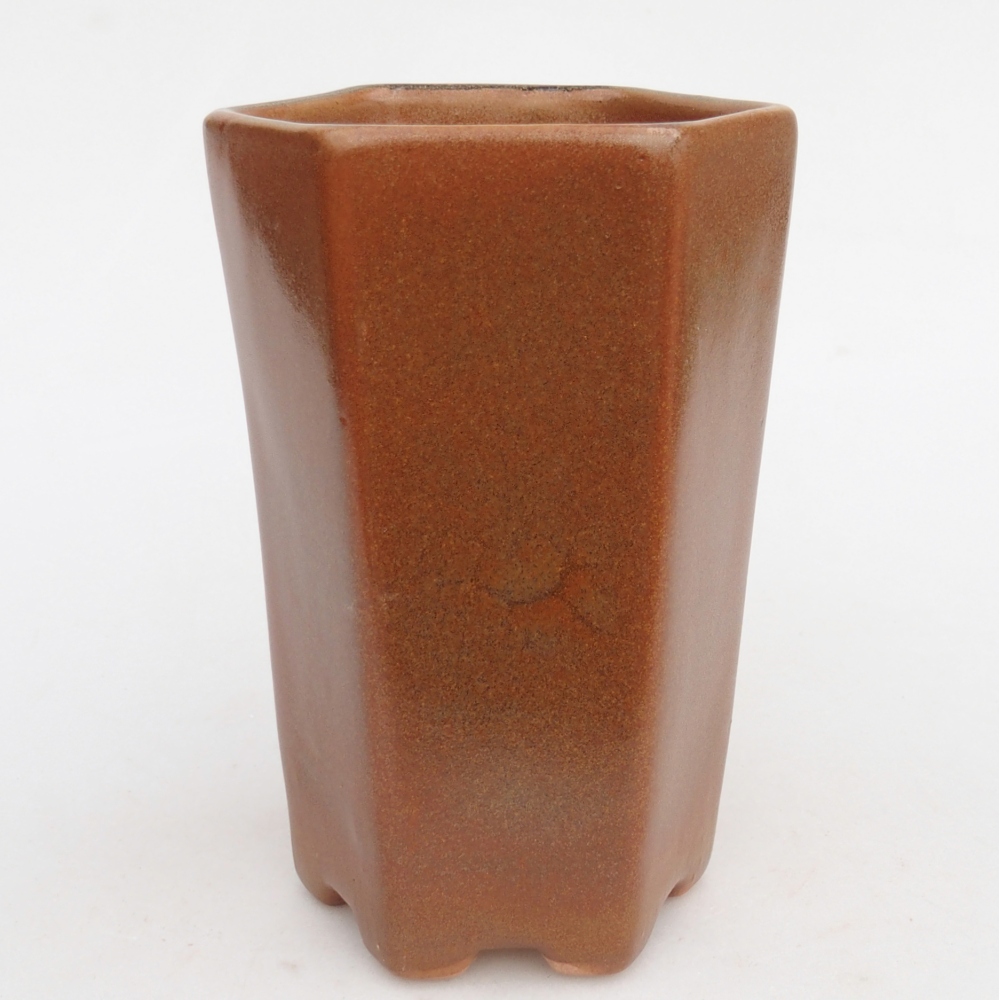 Keramická bonsai miska 10 x 8,5 x 14,5 cm, barva hnědá