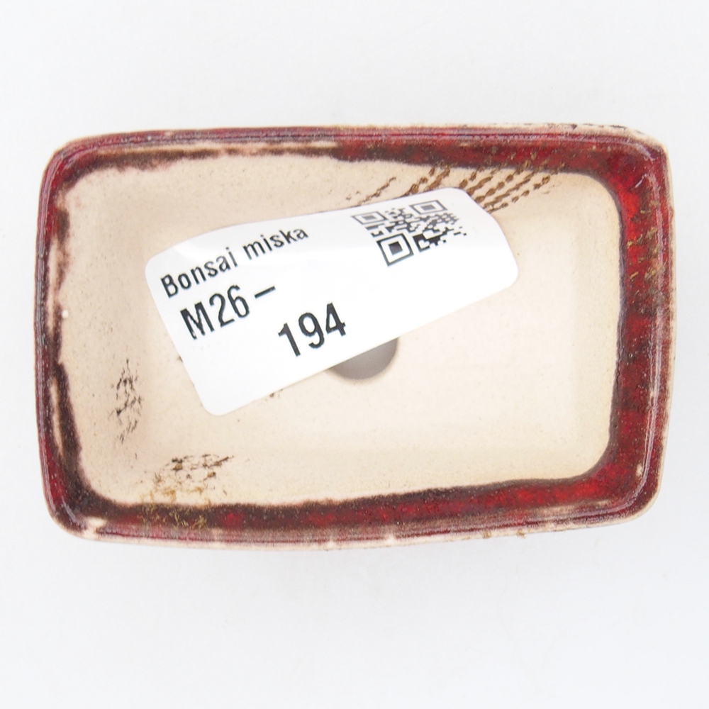 Mini bonsai miska 6,5 x 4,5 x 2,5 cm, barva oranžová