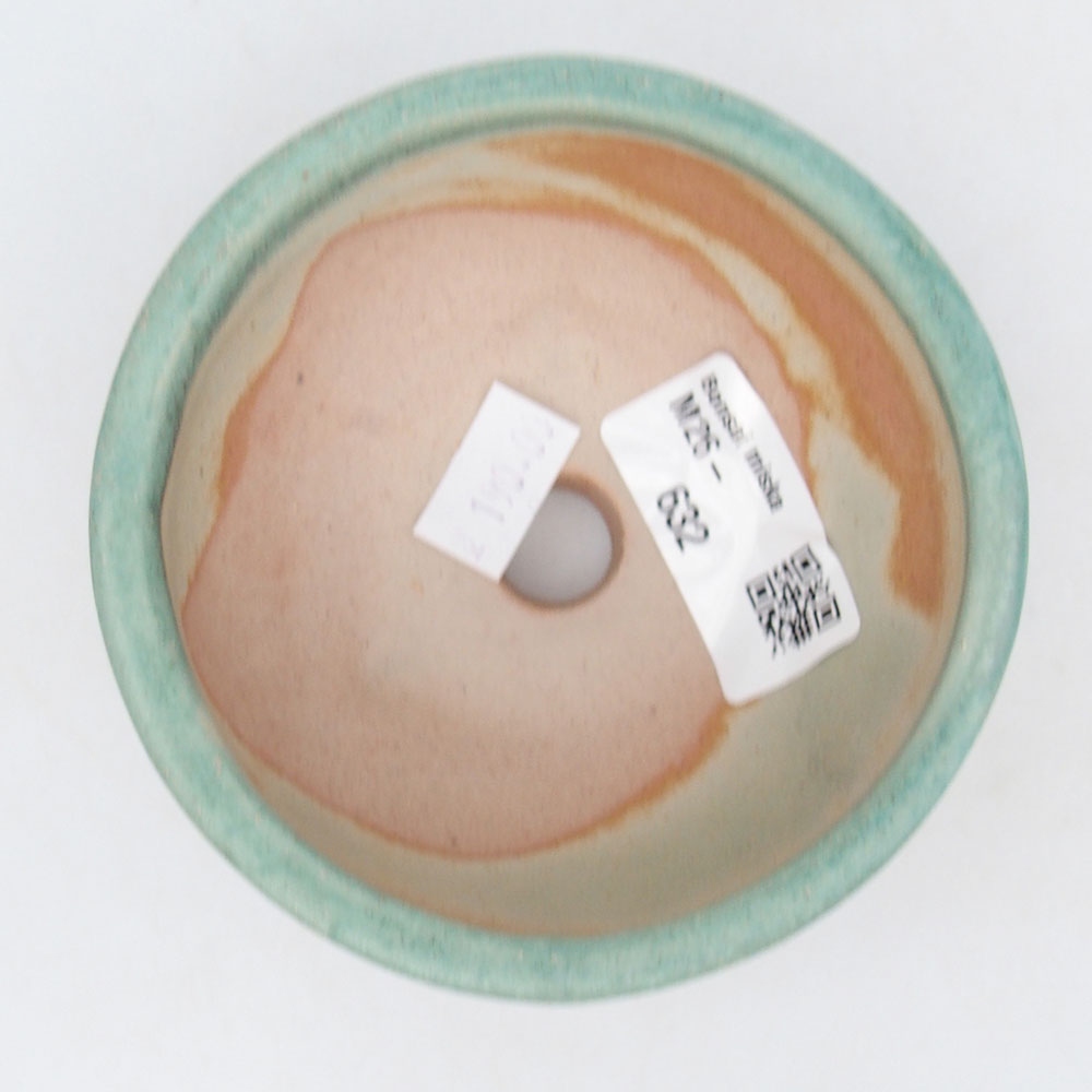 Keramická bonsai miska 9,5 x 9,5 x 5 cm, barva zelená