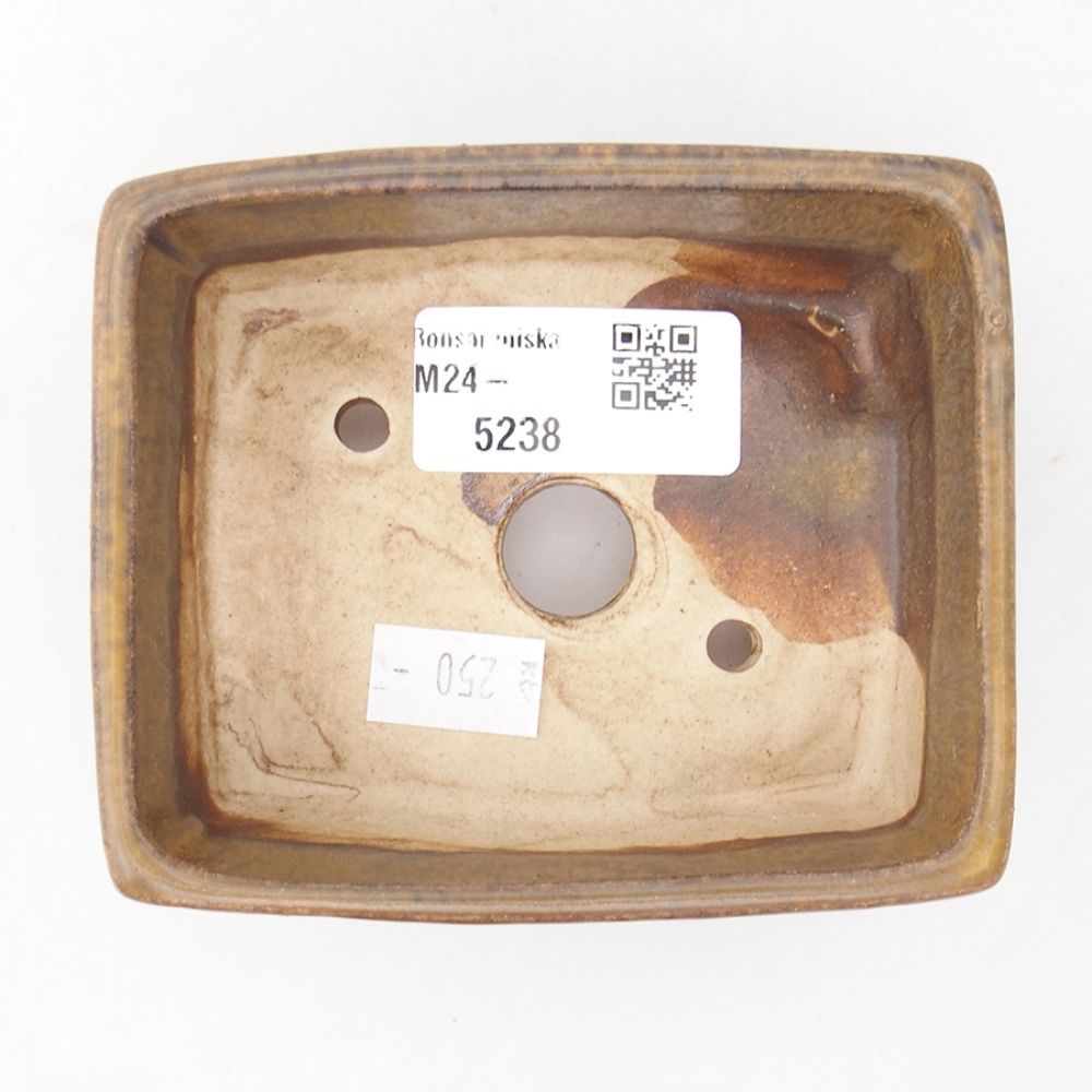 Keramická bonsai miska 10 x 8,5 x 4 cm, barva hnědá