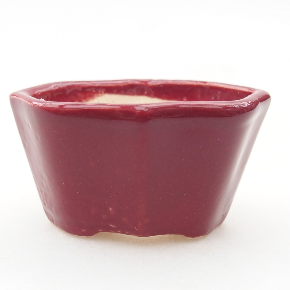 Mini bonsai miska 4,5 x 3 x 2,5 cm, barva vínová