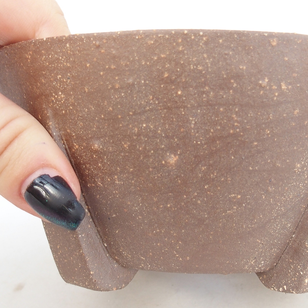 Keramická bonsai miska 13,5 x 13,5 x 6,5 cm, barva hnědá