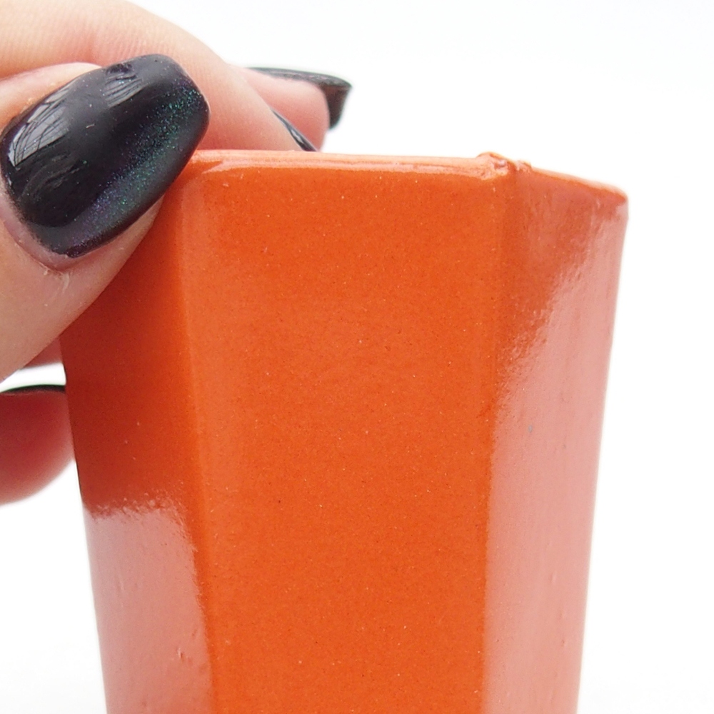 Mini bonsai miska 5 x 4,5 x 6,5 cm, barva oranžová