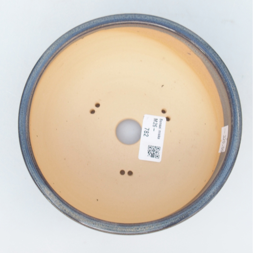 Keramická bonsai miska 16,5 x 16,5 x 6 cm, barva modrá